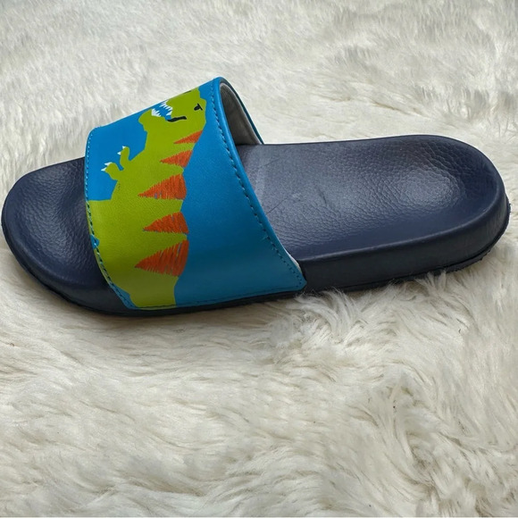 Hatley Slide Sandals Dinosaur Blue & Green Size 1 - Picture 10 of 16